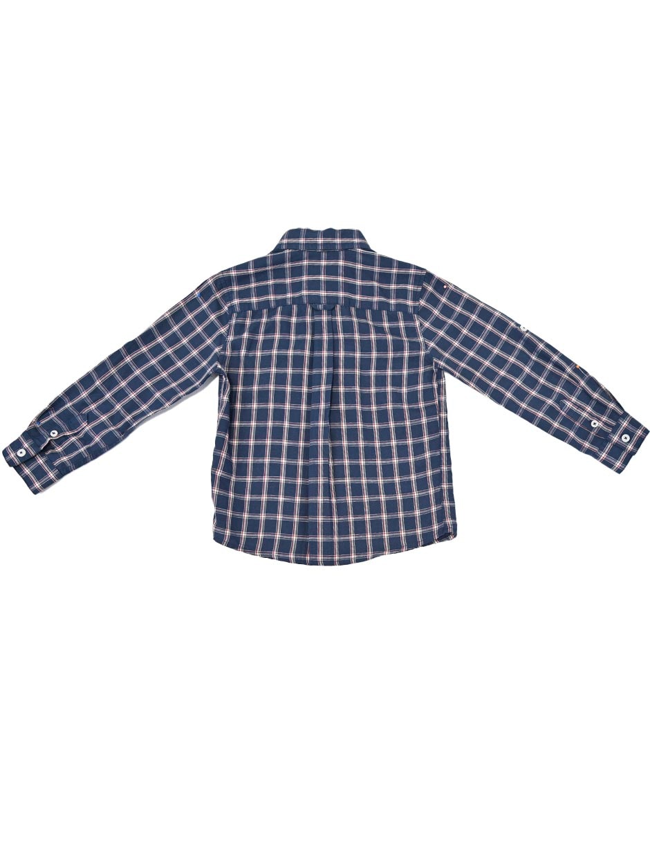 Camisa Teseo de algodón manga larga para niño