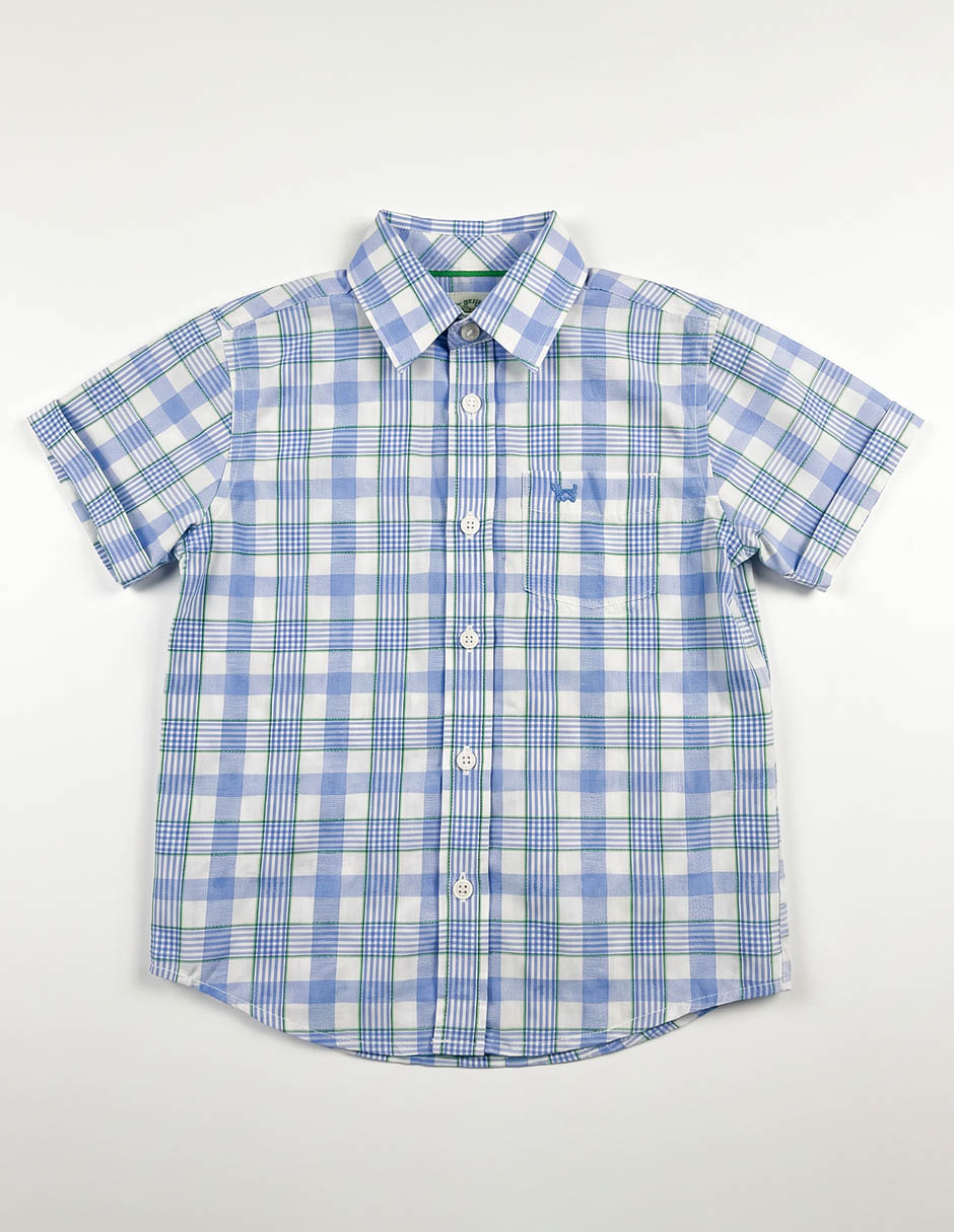Camisa casual de algodón manga corta para niño 2