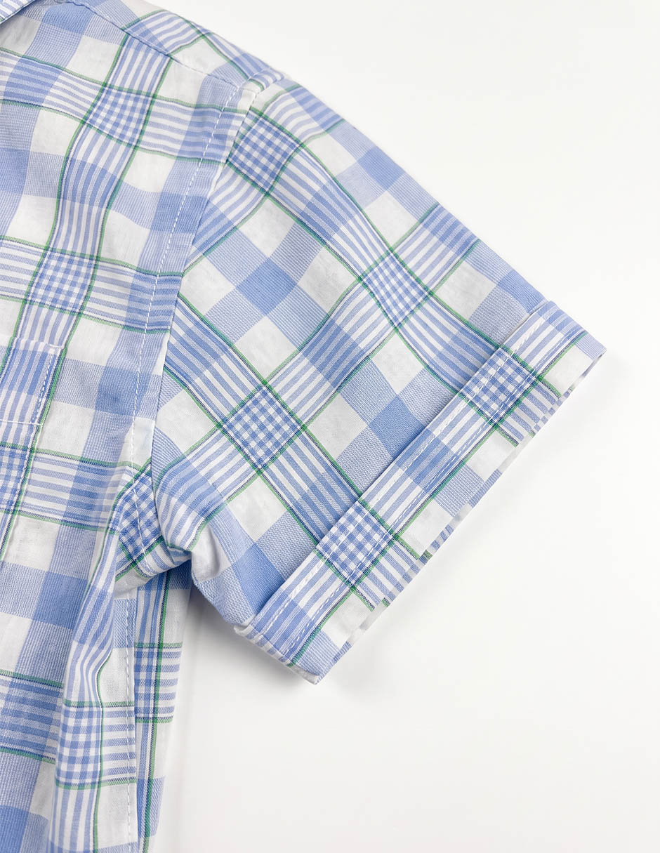 Camisa casual de algodón manga corta para niño 4