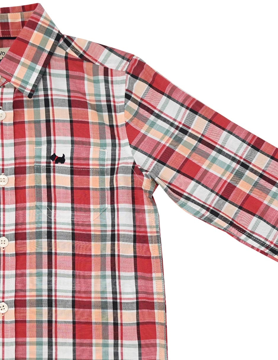 Camisa casual Moroc de algodón manga larga para niño 3