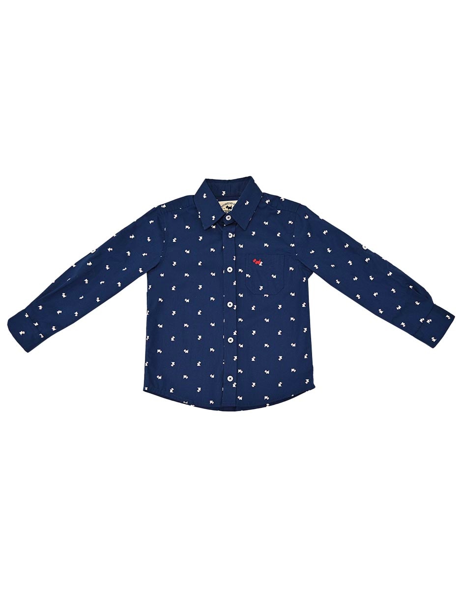 Camisa casual Cristof de algodón manga larga para bebé niño Camisa casual Cristof de algodón manga larga para bebé niño