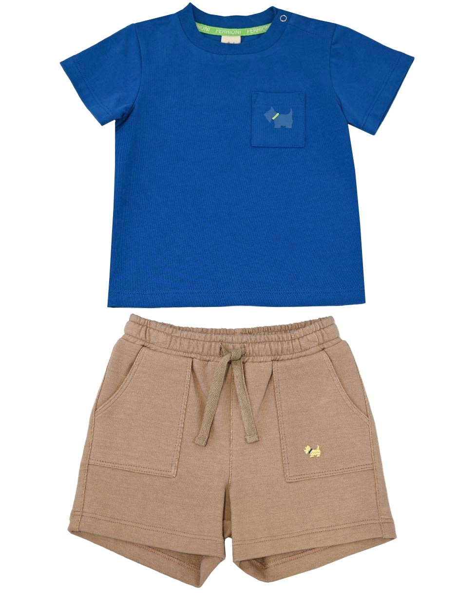 Conjunto de 2 piezas casual harper de algodón para niño Conjunto de 2 piezas casual harper de algodón para niño