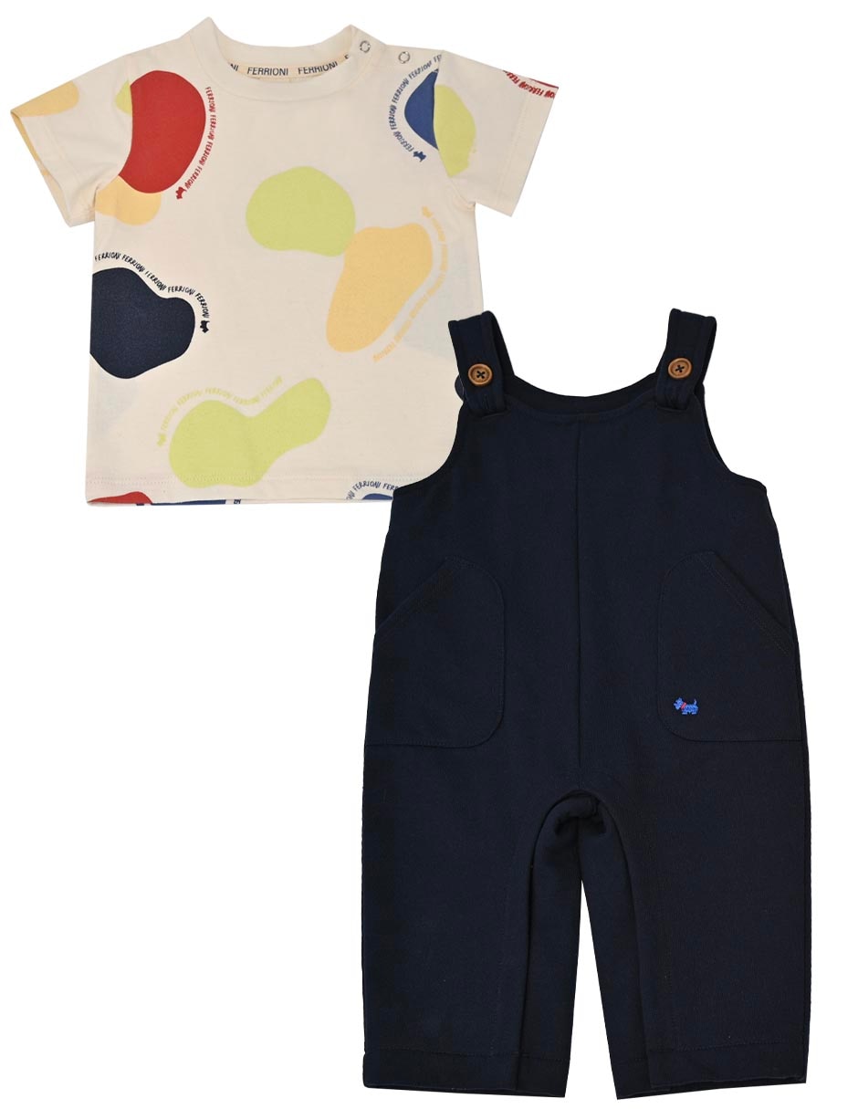Conjunto de 2 piezas casual abba de algodón para niño Conjunto de 2 piezas casual abba de algodón para niño