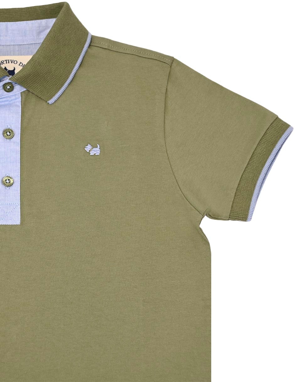 Playera tipo polo Raina de algodón para niño 4