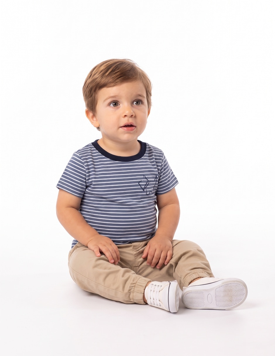 Playera manga corta para bebé niño