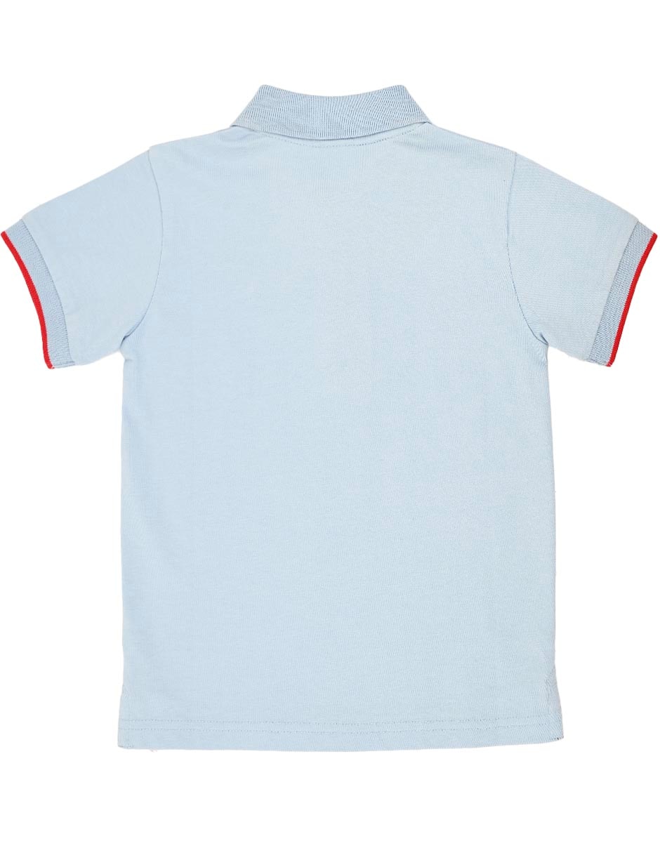 Playera tipo polo Nashira de algodón para niño 4