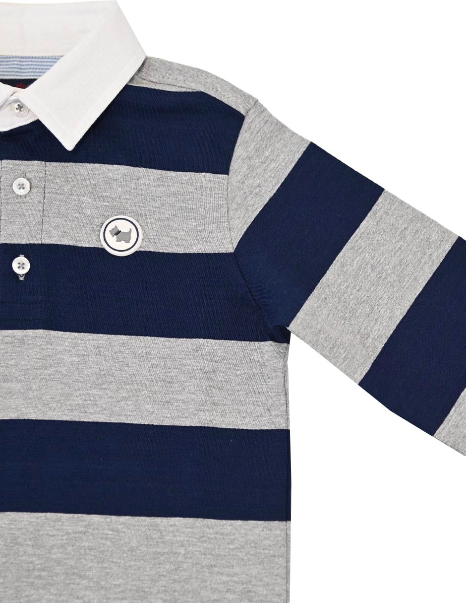 Playera tipo polo Dagon de algodón para niño 4
