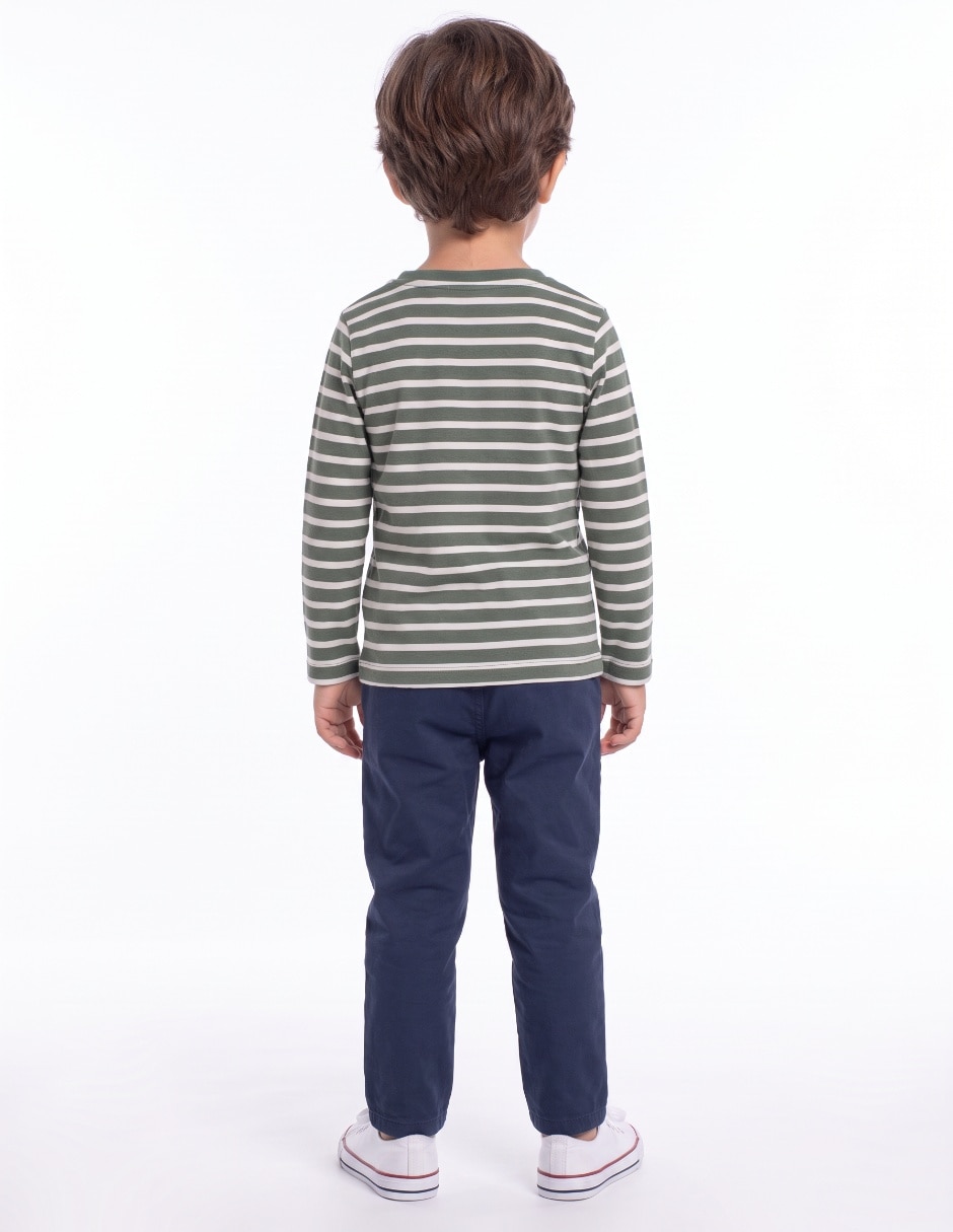 Playera manga larga para bebé niño 2