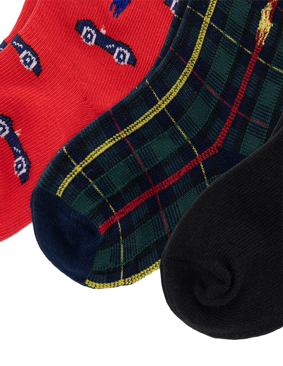 Set calcetín de algodón para bebé niño 3 pares 3