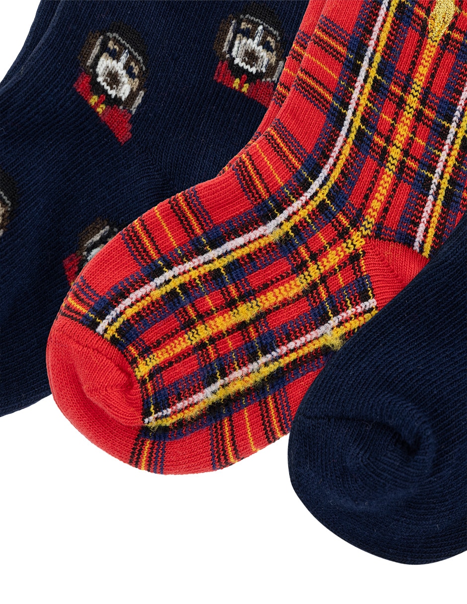 Set calcetín de algodón para bebé niño 3 pares 2