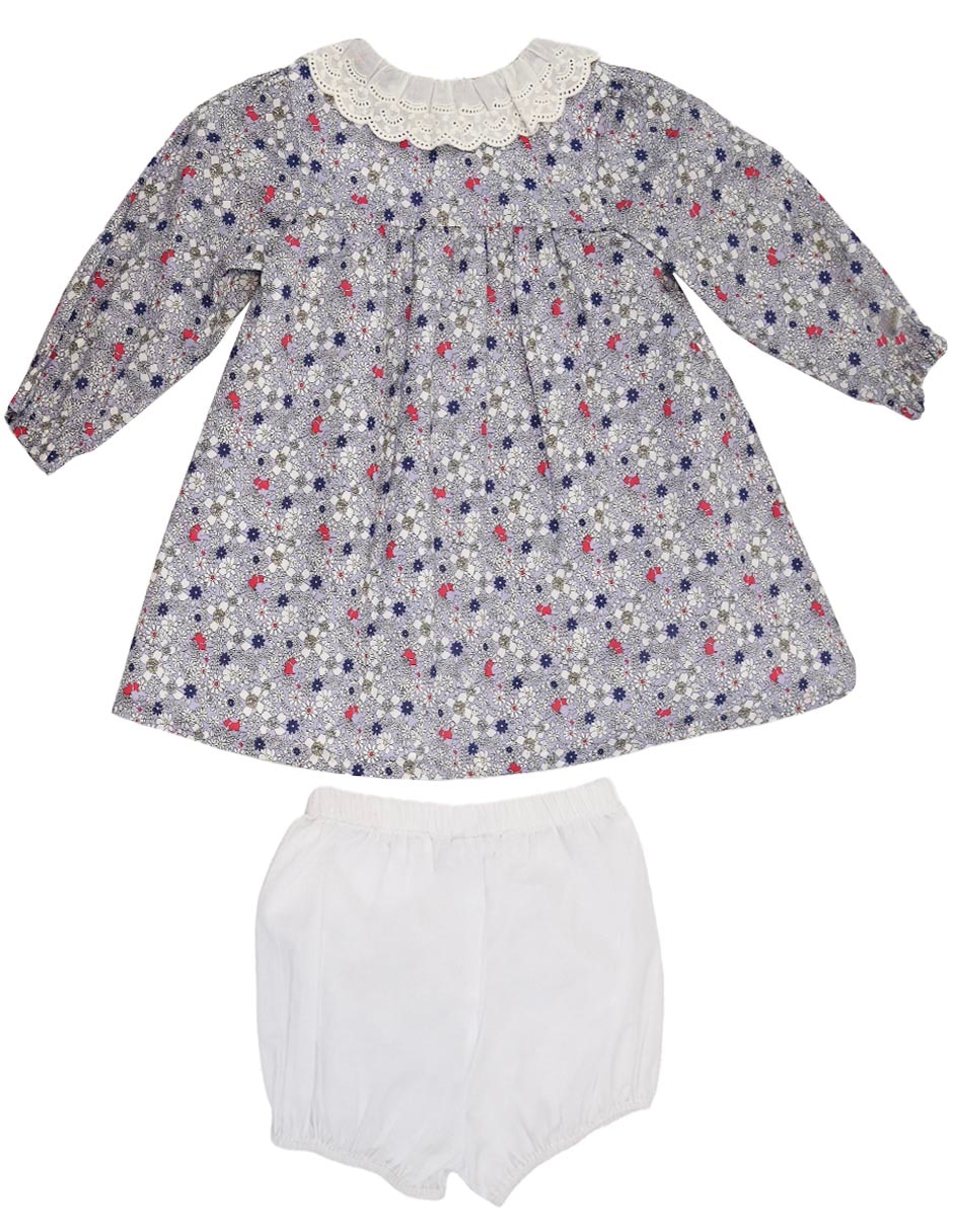 Vestido rustic manga regular para niña 3