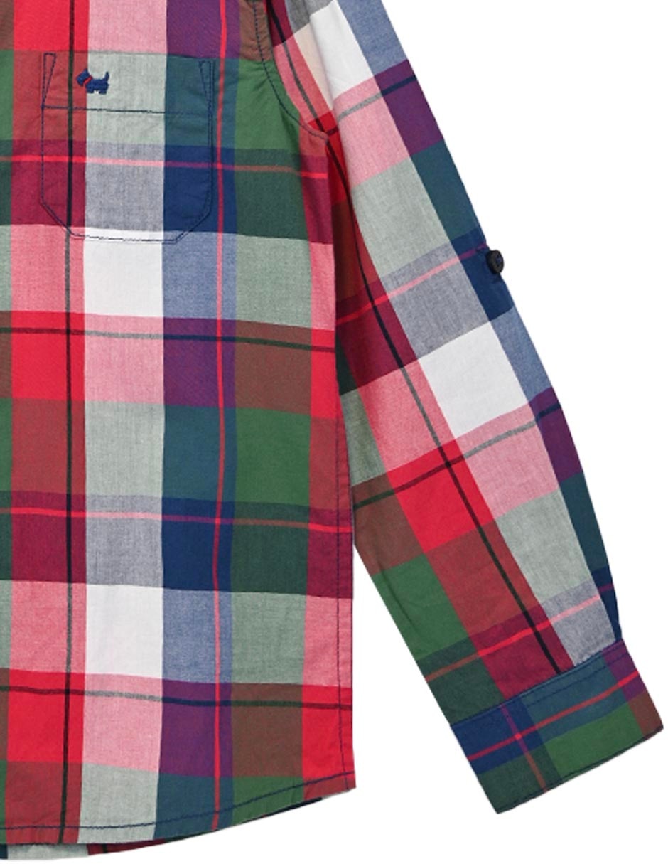 Camisa casual de algodón manga larga para bebé niño 2