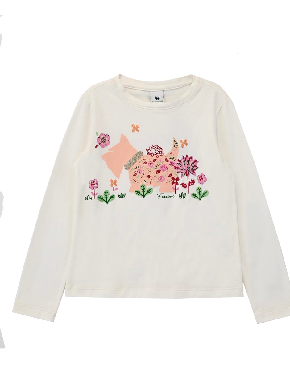 Playera manga larga para bebé niña