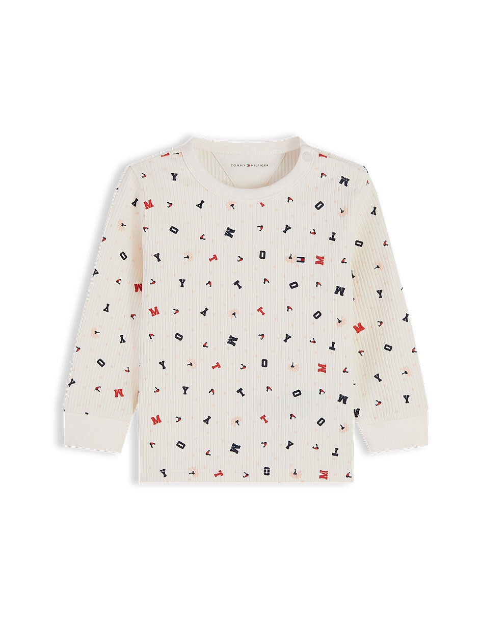 Playera manga larga para bebé niño
