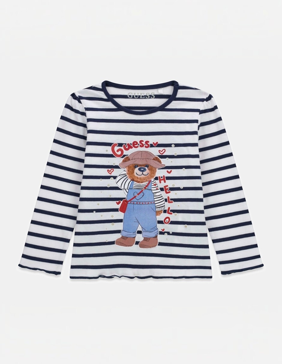 Playera manga larga para niña