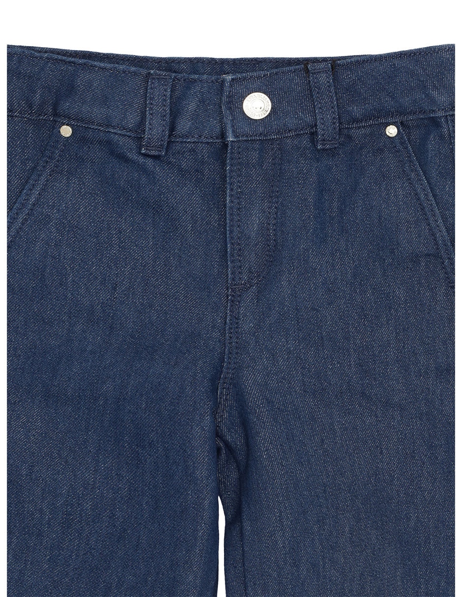 Jeans wide leg lavado denim para niña 3