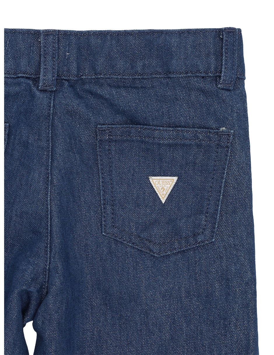 Jeans wide leg lavado denim para niña 4