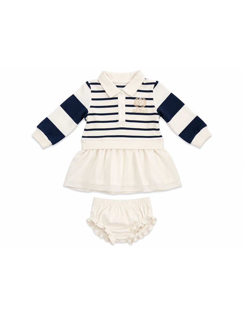 Vestido polo manga larga para niña Vestido polo manga larga para niña