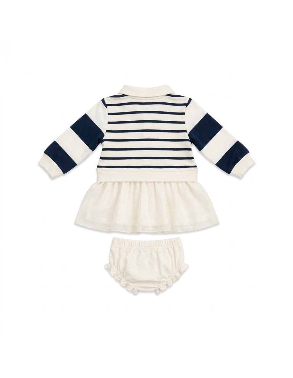 Vestido polo manga larga para niña 2