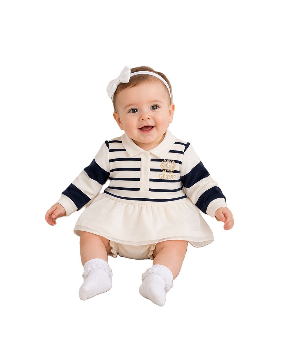 Vestido polo manga larga para niña 3