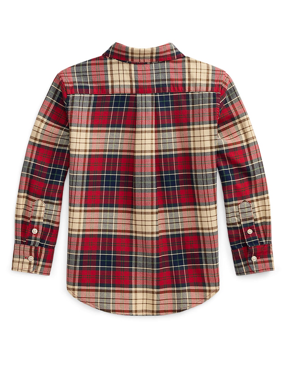 Camisa casual de algodón manga larga para bebé niño 5