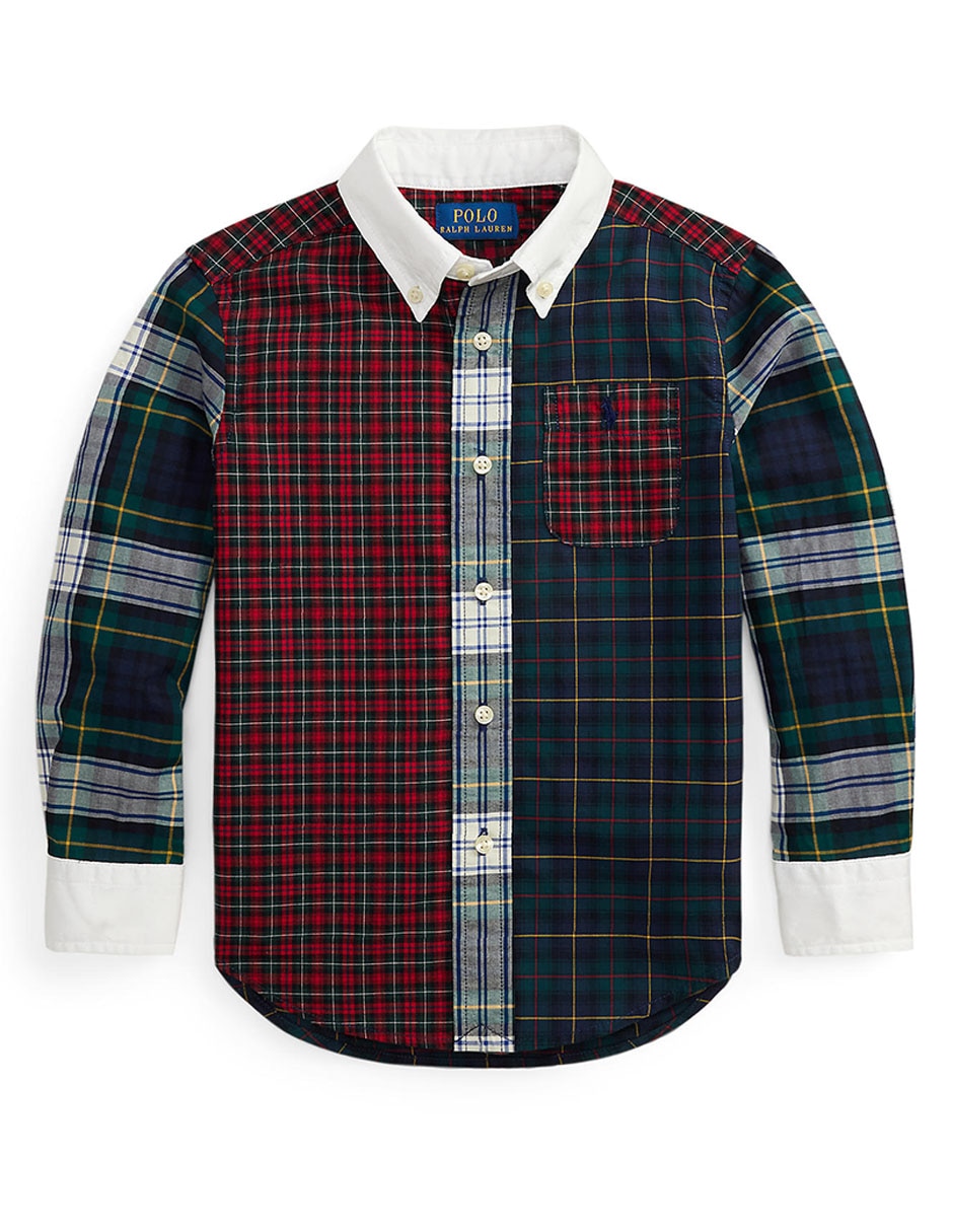 Camisa casual de algodón manga larga para bebé niño