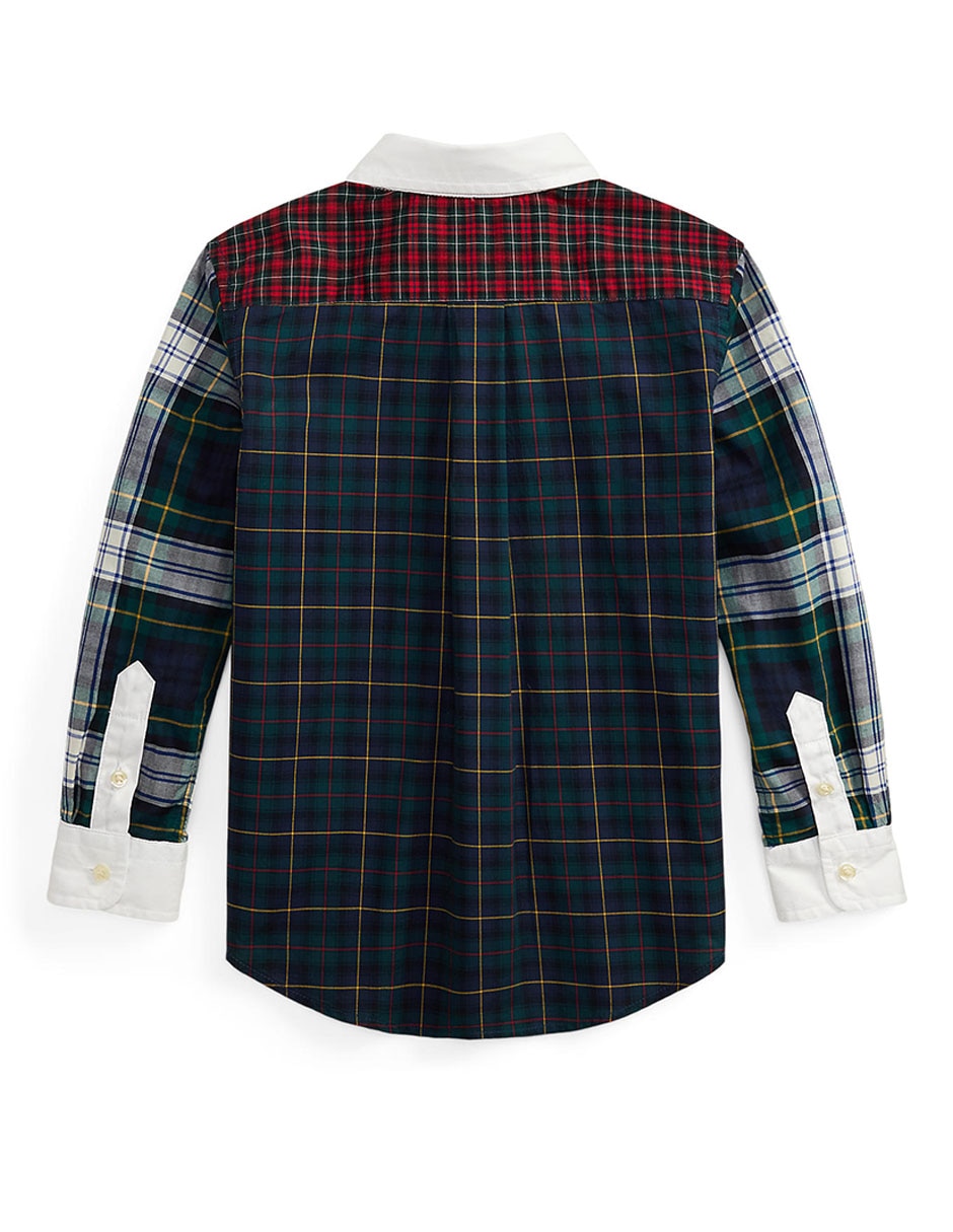 Camisa casual de algodón manga larga para bebé niño