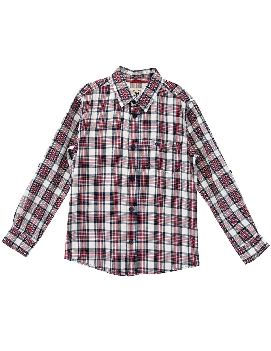 Camisa casual de algodón manga larga para bebé niño