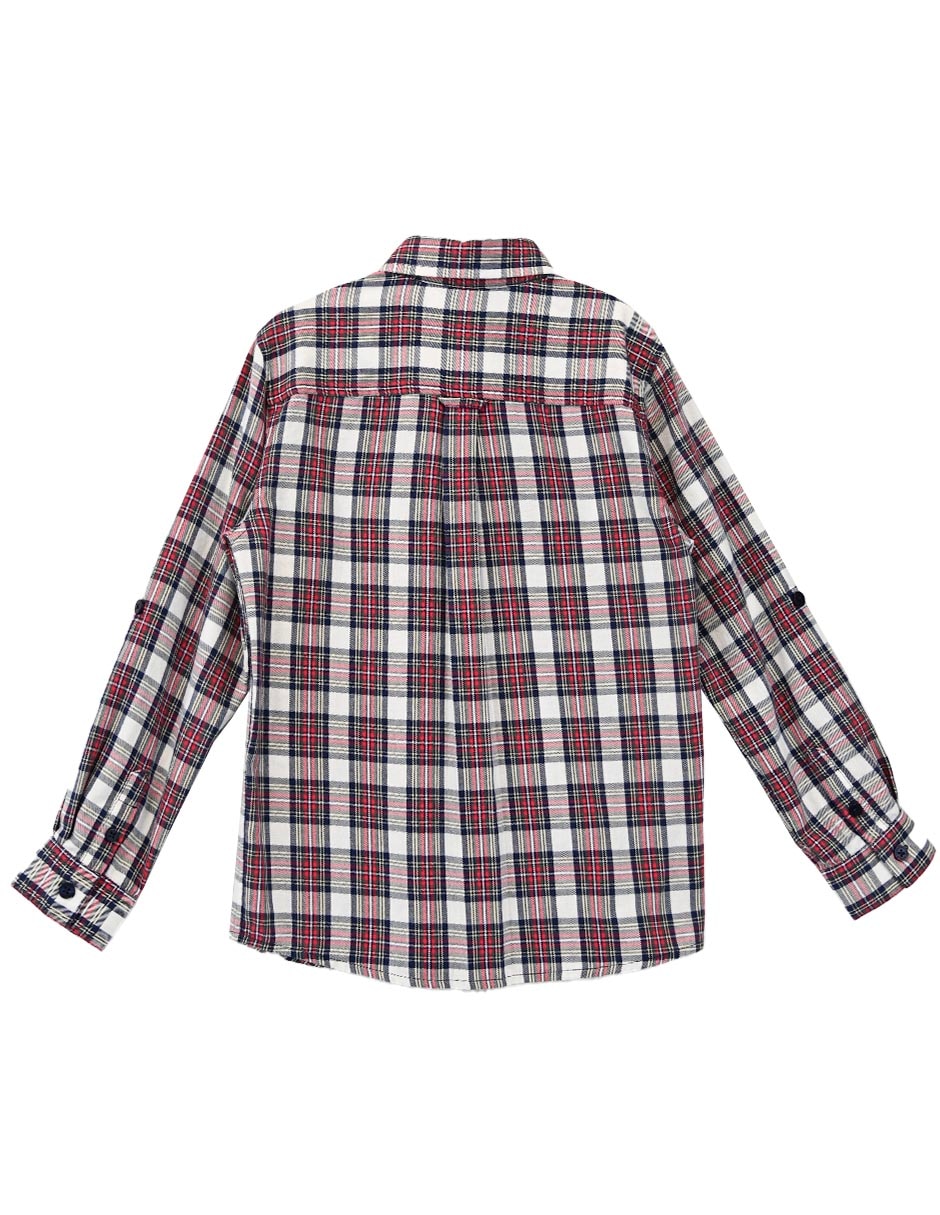 Camisa casual de algodón manga larga para bebé niño 2