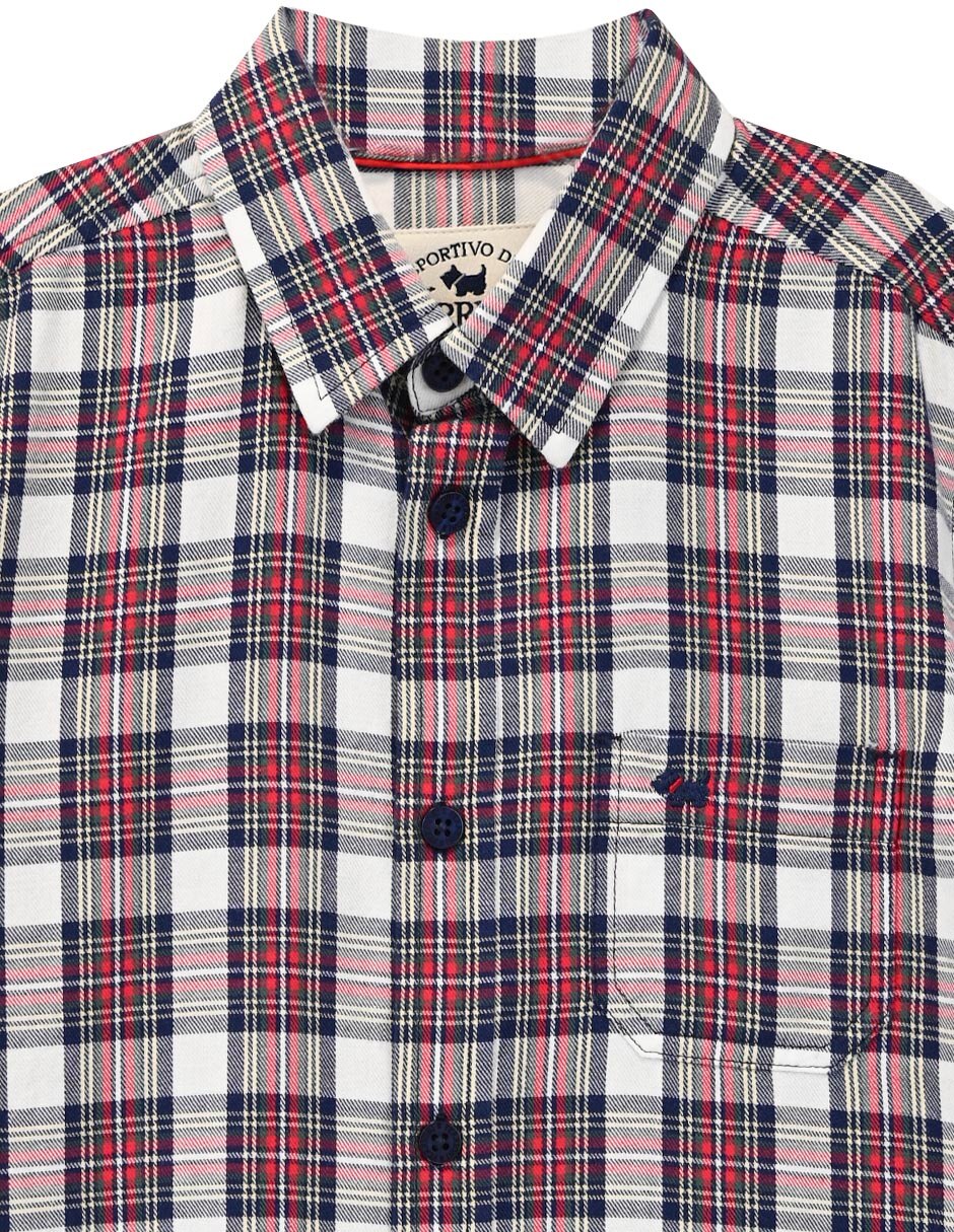 Camisa casual de algodón manga larga para bebé niño 4