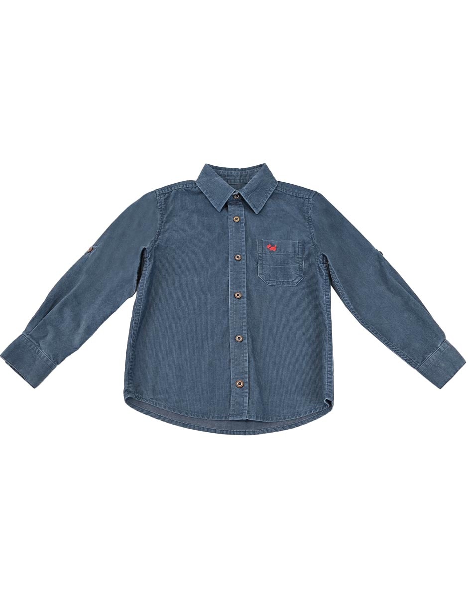 Camisa casual de algodón manga larga para bebé niño