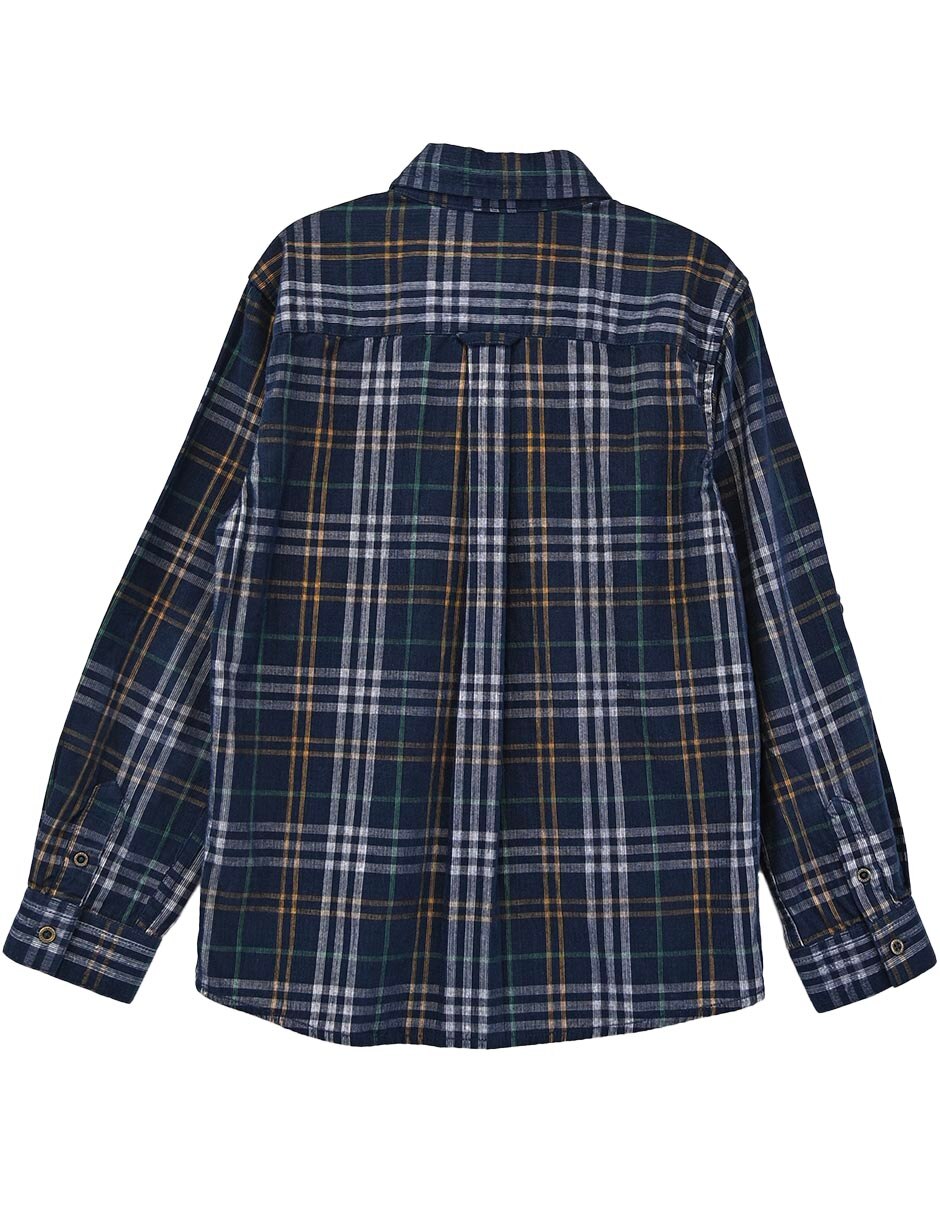 Camisa casual de algodón manga larga para bebé niño 4