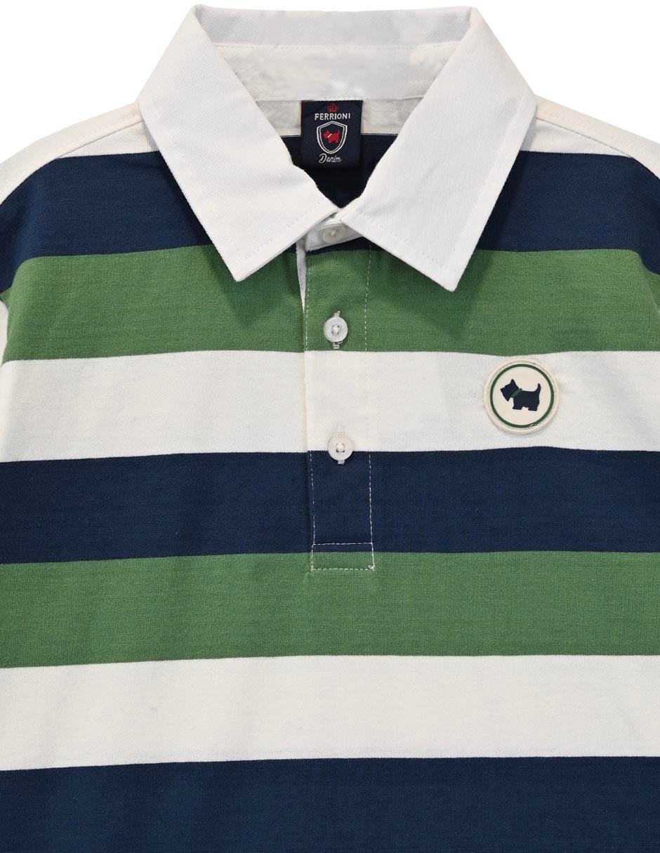 Playera tipo polo de algodón para niño 3