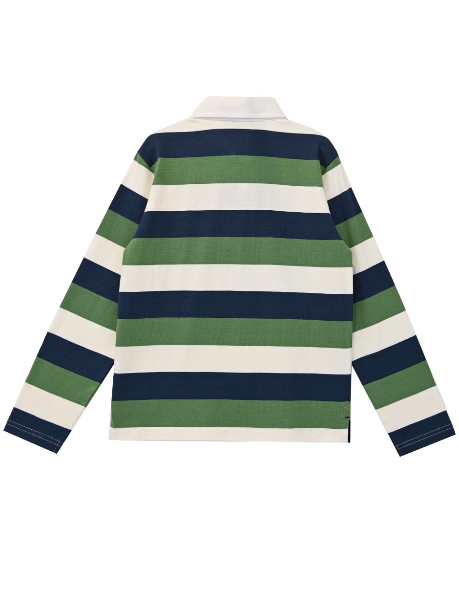 Playera tipo polo de algodón para niño 4