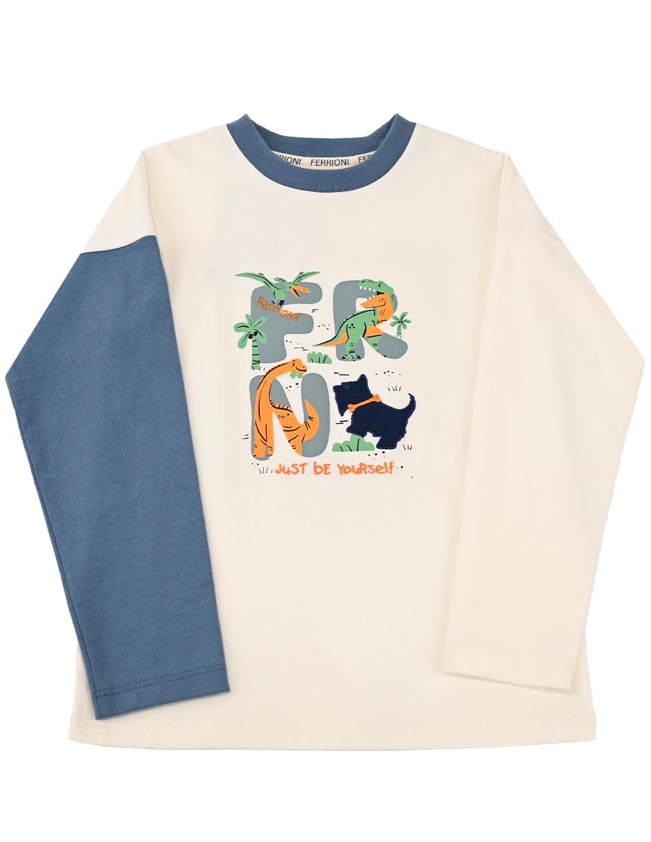 Playera manga larga para bebé niño