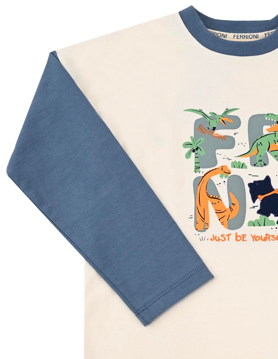 Playera manga larga para bebé niño 2