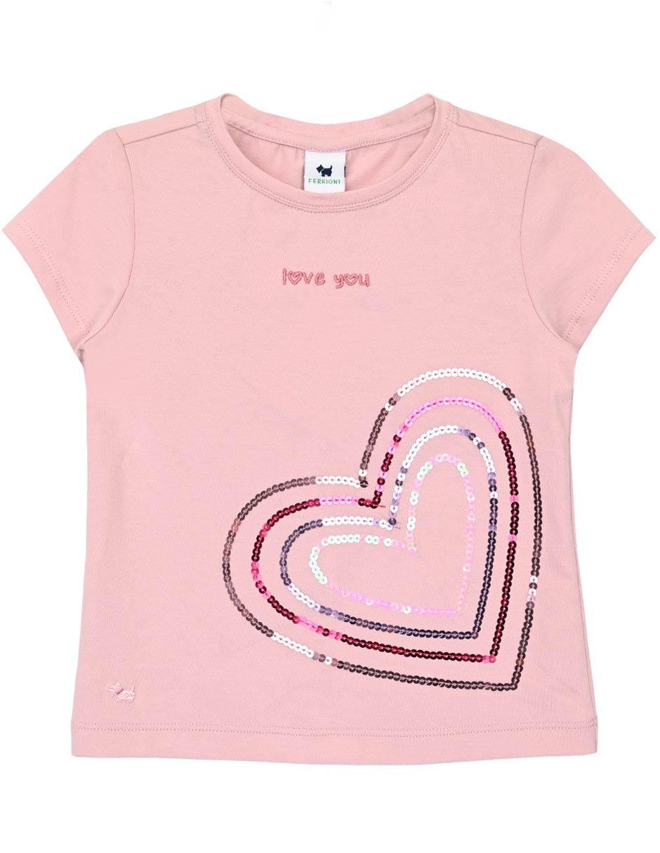 Playera manga corta para bebé niña