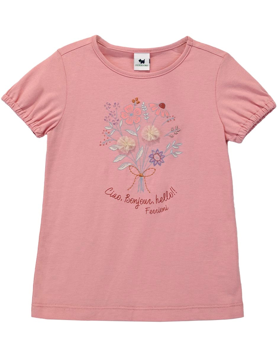 Playera manga corta para bebé niña Playera manga corta para bebé niña