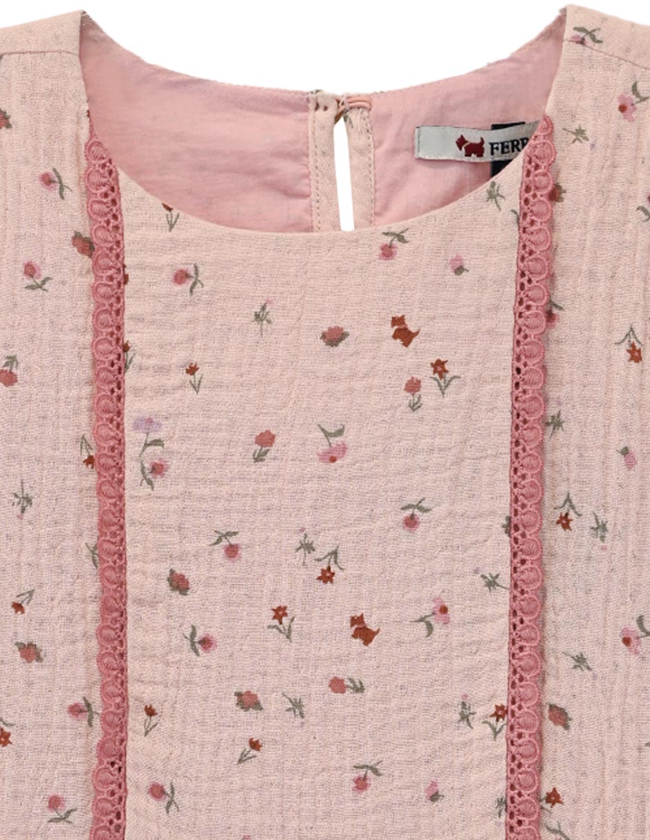 Vestido manga corta para niña 3