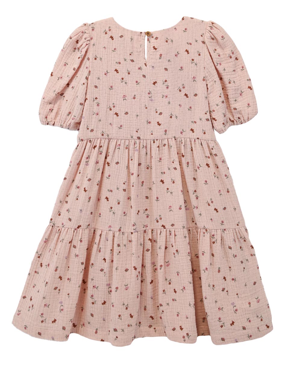 Vestido manga corta para niña 4