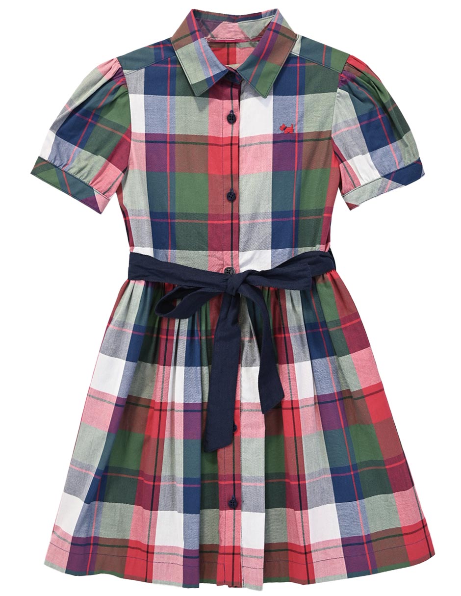 Vestido manga corta para niña