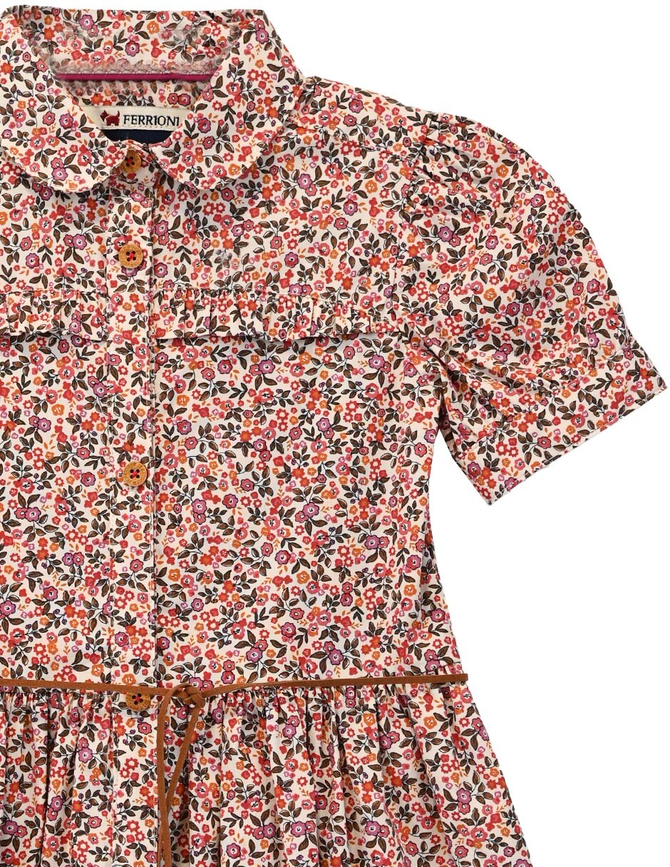 Vestido manga corta para niña 4