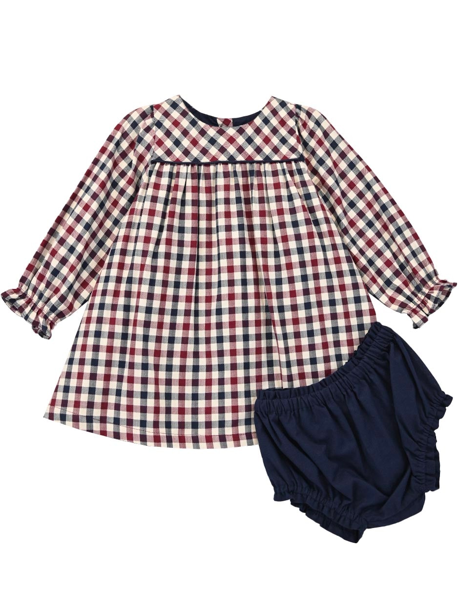 Vestido manga larga para bebé niña