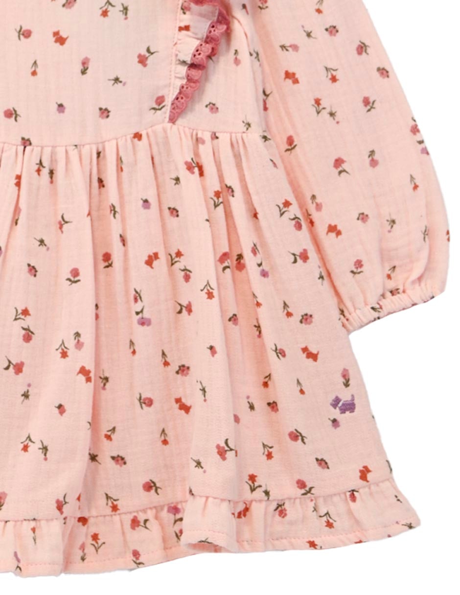 Vestido manga larga para bebé niña 4